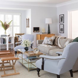 Living Room with Fresh Take on Traditional Motifs