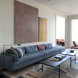 Living Room with contemporary sofa