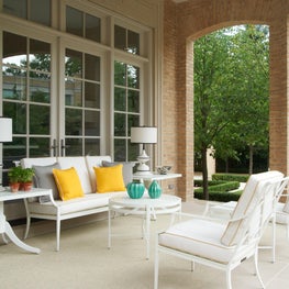 A loggia in Toronto, Canada. Outdoor furniture by McKinnon & Harris. Featured in Veranda.