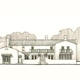 Spanish Colonial Estate: Front Facade