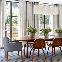 Marin County Family Home Dining Room with a Custom Tai Ping Rug