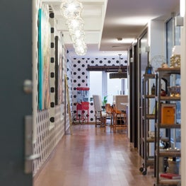 NYC Washington Square Park Residence, Eclectic Hallway