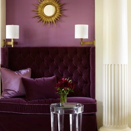 Chic bar in plush purple