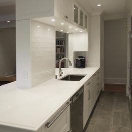 Contemporary Prewar Apt, Custom Open Kitchen/Cabinetry with Island