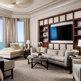 Marco Island Penthouse Master Bedroom Sitting Area