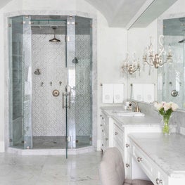 White Marble Master Bath 