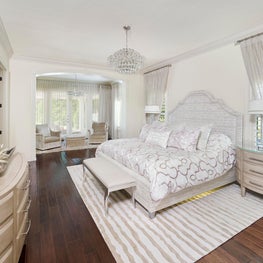 Lush Contemporary Poolside Luxury Master Bedroom