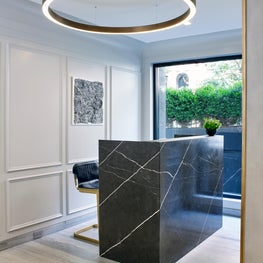 Antique Grey Custom Desk at NYC Residence Lobby