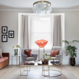 Eclectic living room mixing vintage with new