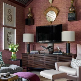 Family TV Lounge with Entertainment Console