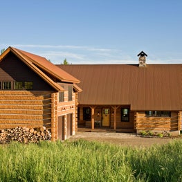 Mountain West Retreat: Motor Court and Front Entry