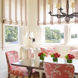 Greenwhich townhouse, breakfast nook overlooking water