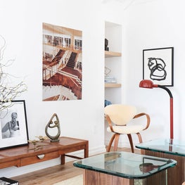 Silver Lake Living Room Vignette with Vintage Pace Collection Tables