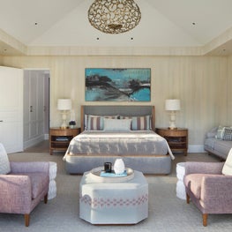 Bay Area Custom Dream Home, Master Bedroom with hand painted strie faux finish