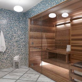 Cosmopolitan of Las Vegas - sauna with mosaic tile walls and marble floor 