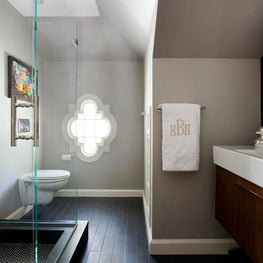 Bathroom with Grey Walls and Tile