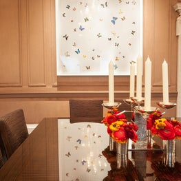 Portfolio: Park Avenue Apartment, Dining Room with Wooden Paneling, Modern Art & Furniture 