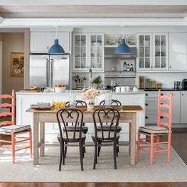 Traditional Maine summer cottage kitchen