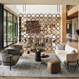 Gallery, part of open plan of the residence