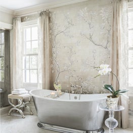 Master Bath with Gracie Wall covering, Greenwich