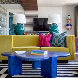 Portfolio: Abstract Sitting Area with Vibrant Colors