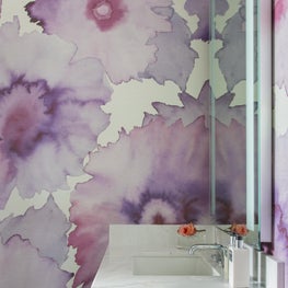 Downtown Pied-a-Terre, Powder Room that makes big splash 