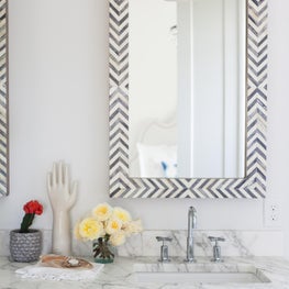 Bohemian Beach House - Fresh White Bathroom. 