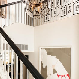 Stairwell with lucite banisters