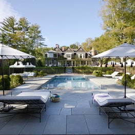 Portfolio: Short Hills Shingle Style Residence, Poolside Retreat, Gardens, Lounging