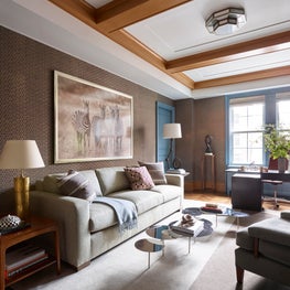 West Side Apartment, Living Room with Earthy Palette, Textured