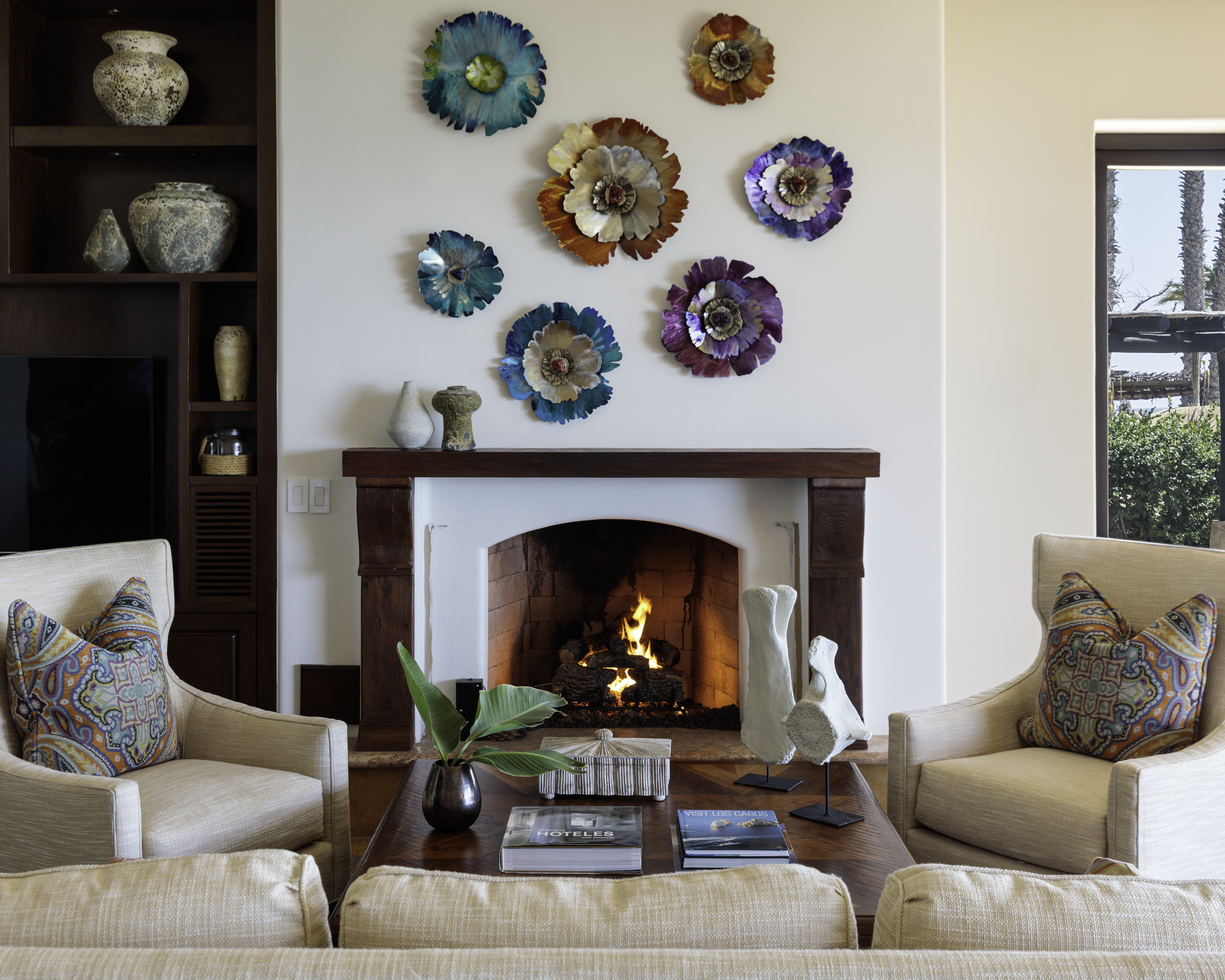 Beautifully appointed living area in Cabo San Lucas, Mexico.