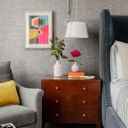 Bedside nightstand area designed by Robin Gannon Interiors