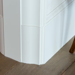 White Painted Jamb Casing and Wide French White Oak Floors