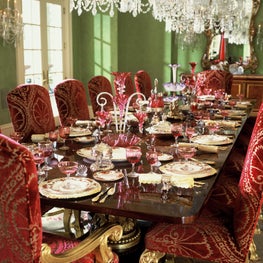 French formal dining room incpired by French Chateau.