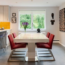 Modern kitchen dining area