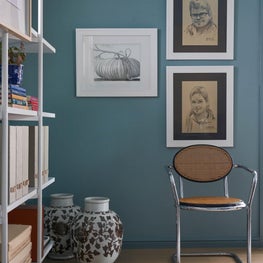 Home Office Featuring Artwork