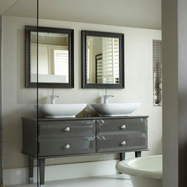 Bathroom, Crouch End, London, double vanity unit
