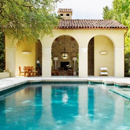 Poolside in Dallas, Texas.