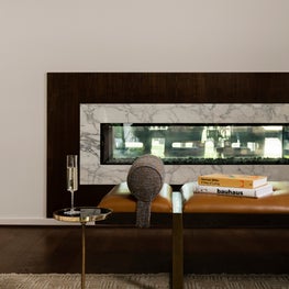 Portfolio: Luxurious daybed and fireplace in living room