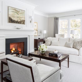 Greenwich CT Georgian Revival Living Room 