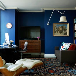 Library with mid-century pieces