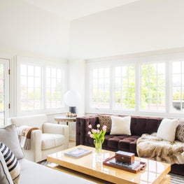 Seattle. Family Room with antique Parchment coffee table from March.