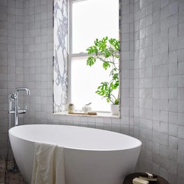 Primary Bathroom with Walk-In Shower and Tub