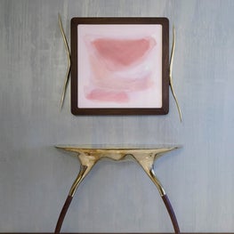 Cosmopolitan of Las Vegas - shimmery plaster finish & cast bronze table