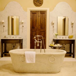Tuscan Villa Style Home Inspired by Italian Classicism - Master Bath