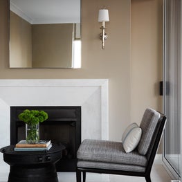 Cathedral District Residence Minimalist Master Bedroom Sitting Area