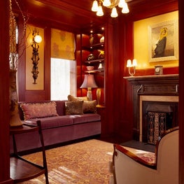 Lincoln Park Victorian | Crotch mahogany paneling & an Art Nouveau style