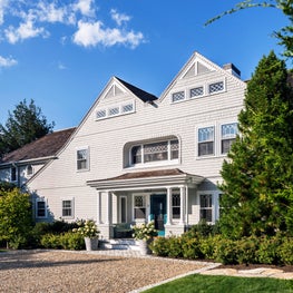 Buzzards Bay Residence, Shingle Style Front Facade, Porch & Entryway