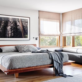 Soulful Home Master Bedroom - Thos. Moser's Edo Bed with organic bedding