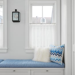 A second floor stair hall. 